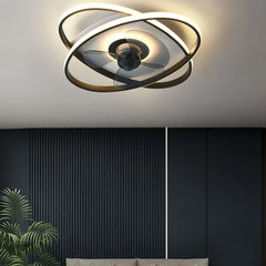 Ceiling Fan With Light For Bedroom Arisha Metal Dimmable Led