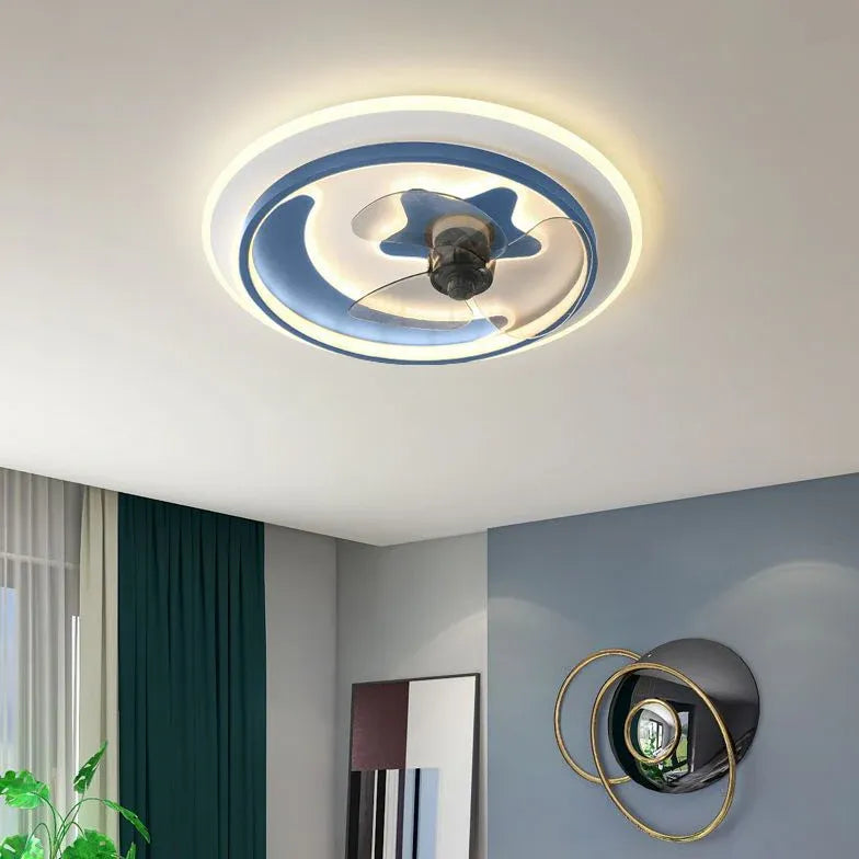 Ceiling Fan With Light For Bedroom Arisha Metal Dimmable Led