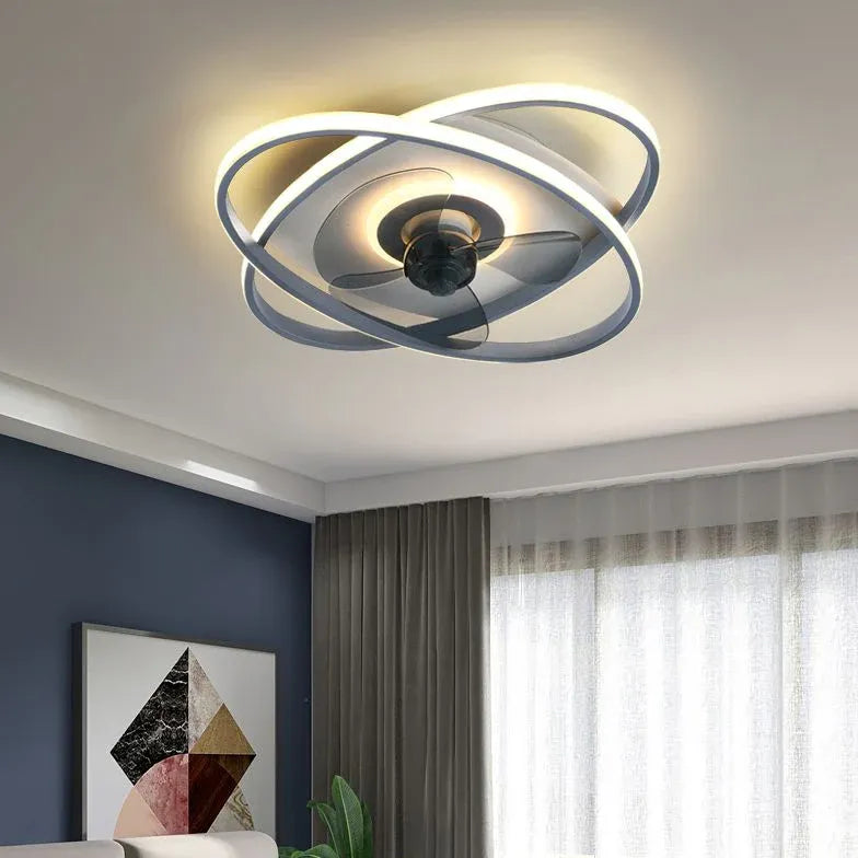 Ceiling Fan With Light For Bedroom Arisha Metal Dimmable Led