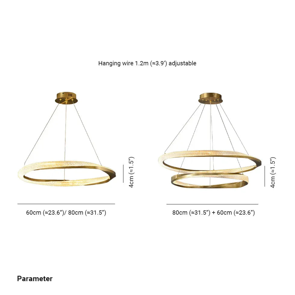 Hängeleuchte Ring moderne leichte Luxus Kristall