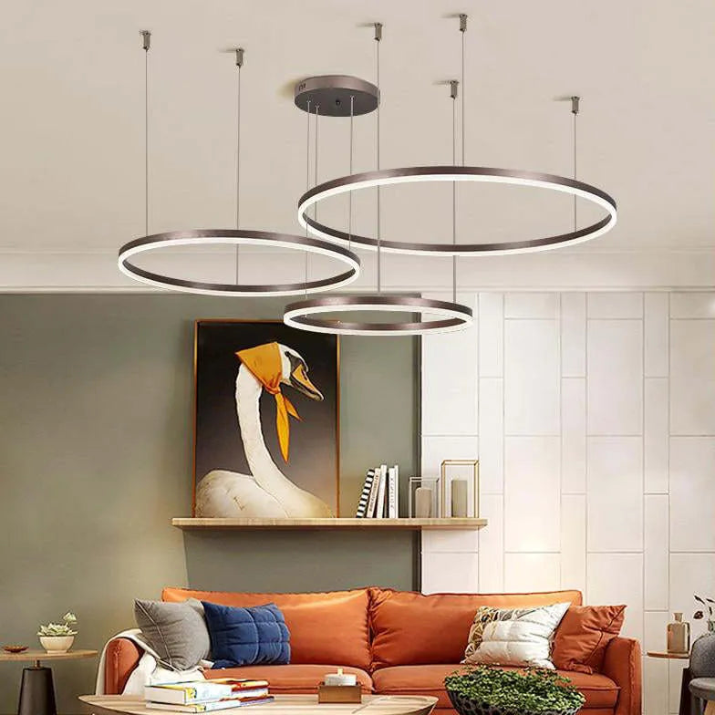 Chandelier For Bedroom Circle Arisha Metal Led Ip20 Warm White