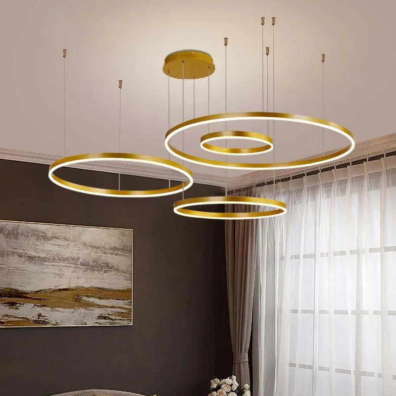 Chandelier For Bedroom Circle Arisha Metal Led Ip20 Warm White