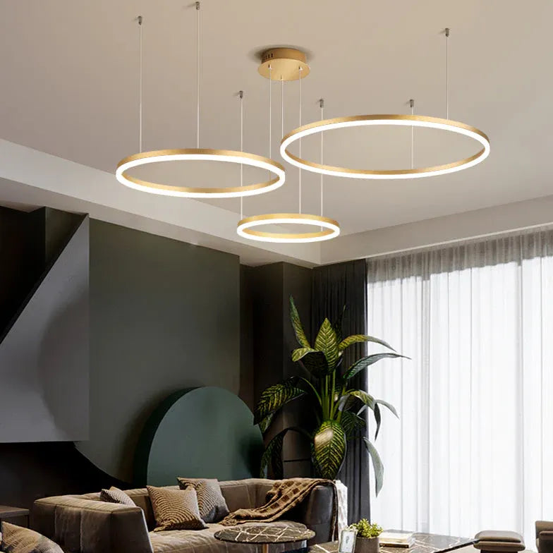 Chandelier For Bedroom Circle Arisha Metal Led Ip20 Warm White