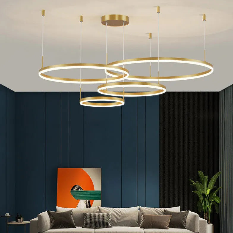 Chandelier For Bedroom Circle Arisha Metal Led Ip20 Warm White