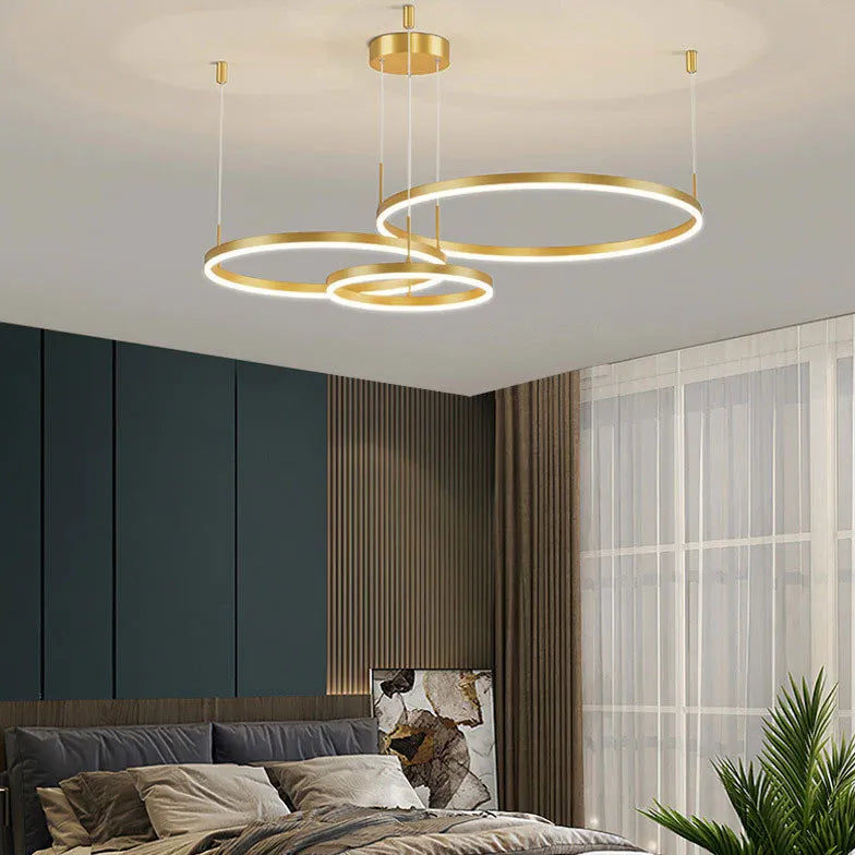 Chandelier For Bedroom Circle Arisha Metal Led Ip20 Warm White