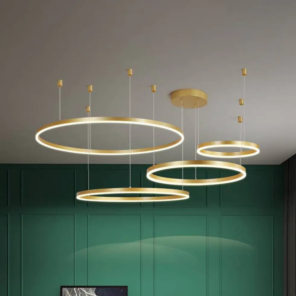 Chandelier For Bedroom Circle Arisha Metal Led Ip20 Warm White