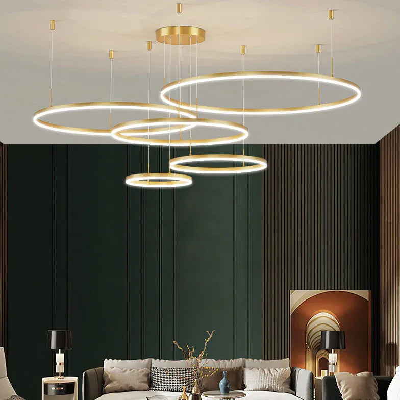 Chandelier For Bedroom Circle Arisha Metal Led Ip20 Warm White