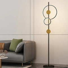 Black Floor Lamp For Study Room Arisha Metal & Acrylic