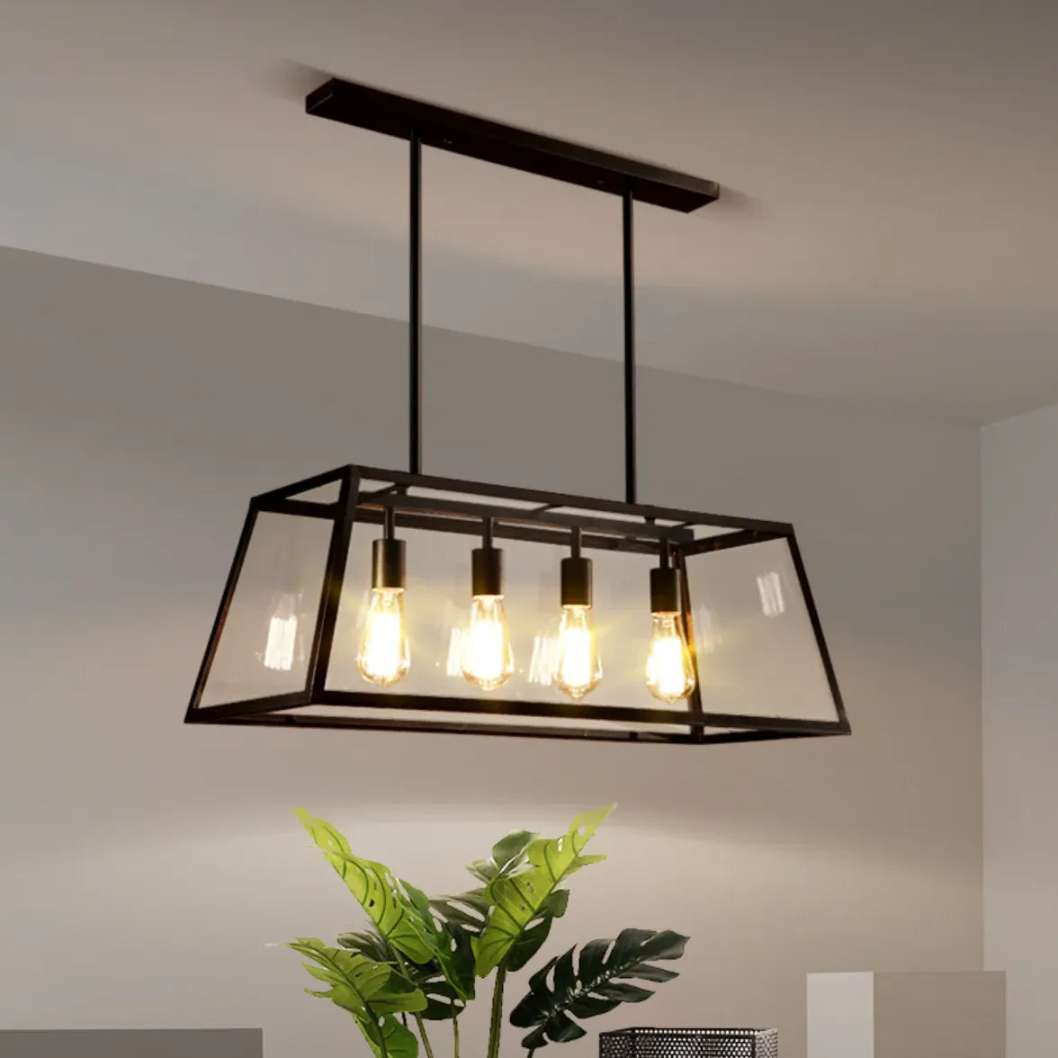 Black Chandelier For Kitchen Austin Metal Led Ip20