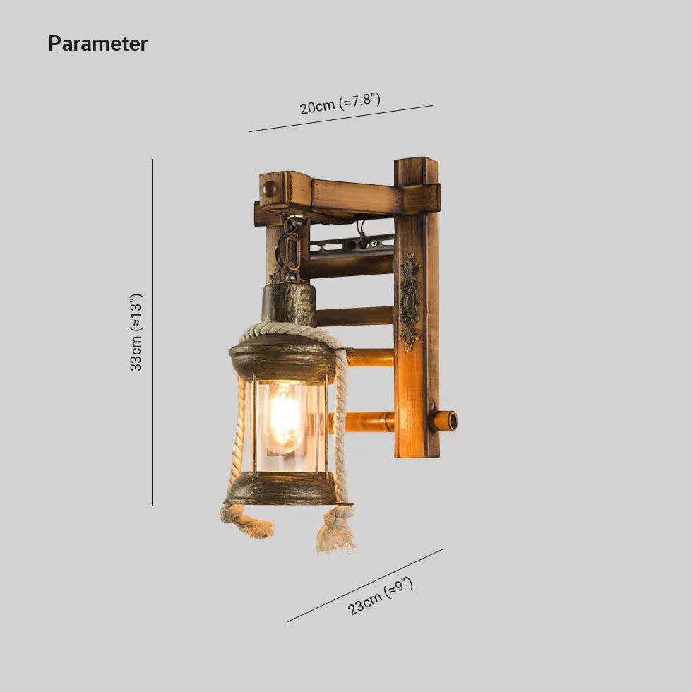 Flush Wall Light For Bedroom Austin Pine Wood Led Ip20