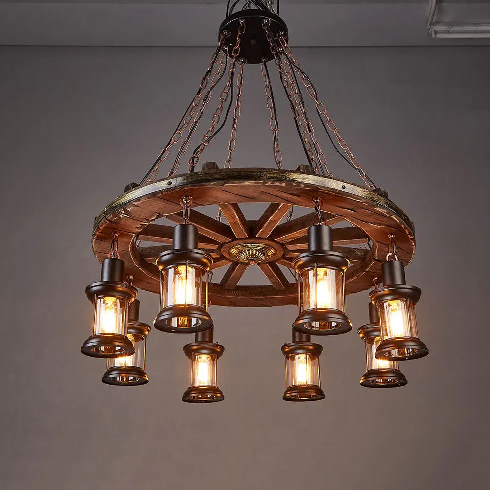 Statement Pendant Light For Bedroom Austin Pine Wood