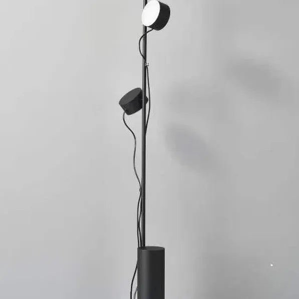 Black Floor Lamp For Bedroom Linear Avi Metal & Acrylic Neutral Light Plug Led