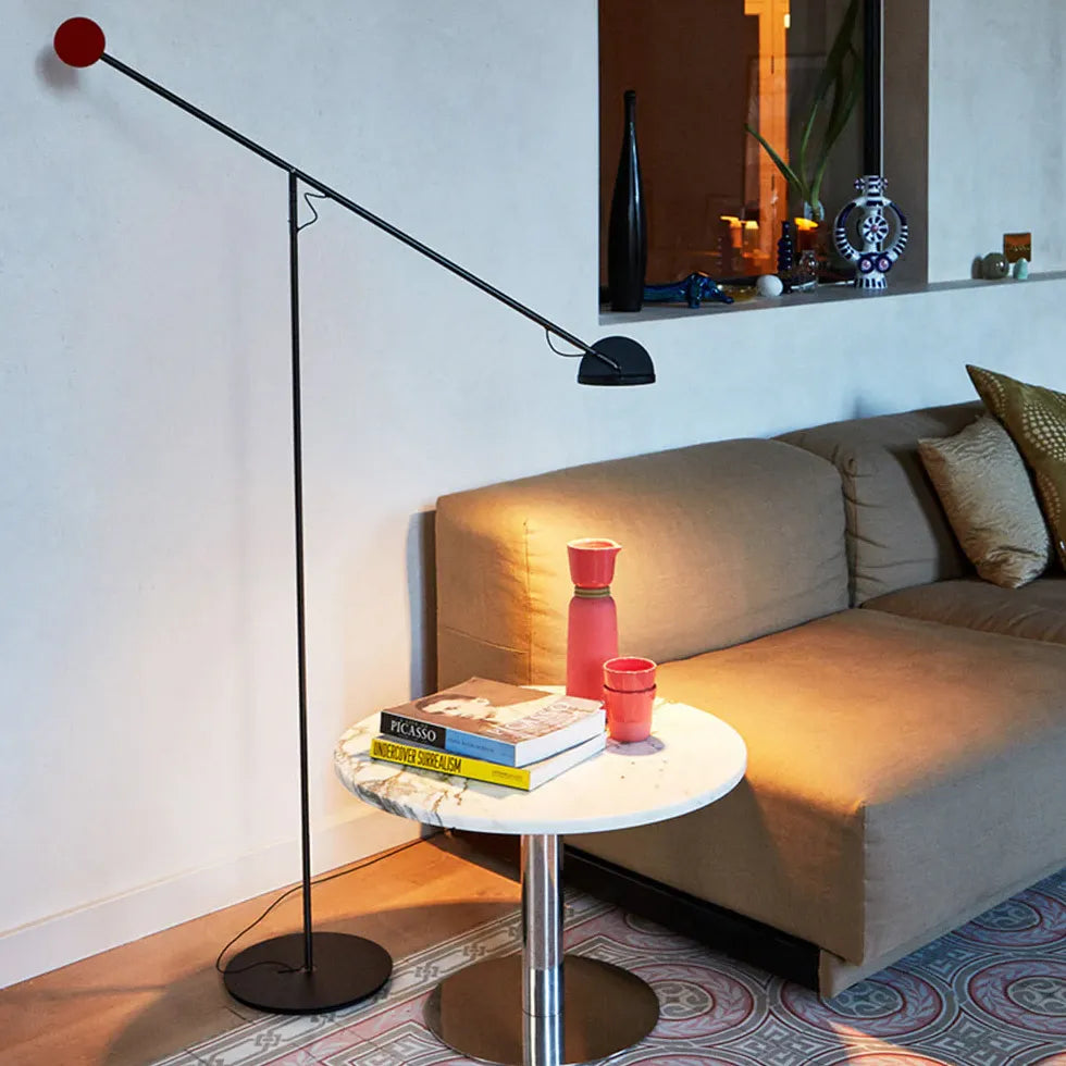 Black Floor Lamp For Study Room Linear Avi Metal