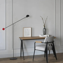 Black Floor Lamp For Study Room Linear Avi Metal