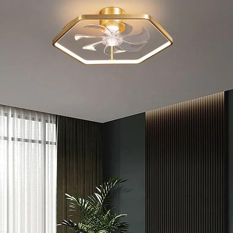 Ceiling Fan With Light For Bedroom Bella Metal & Acrylic Dimmable Ip20