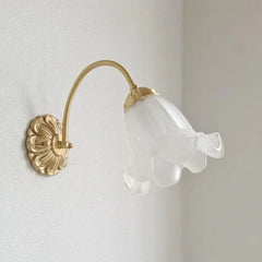 Gold Single Arm Wall Light For Bedroom Bella Glass Œöglass Ip20 Dimmable