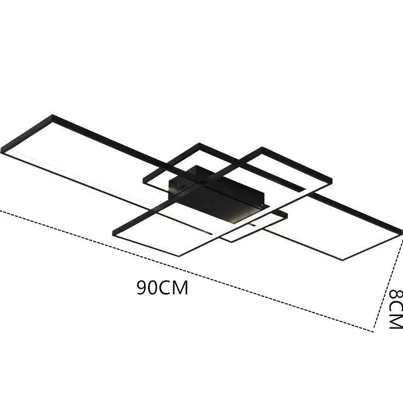 Moderne LED Deckenleuchten Rechteckige Skandinavische Deckenlampe