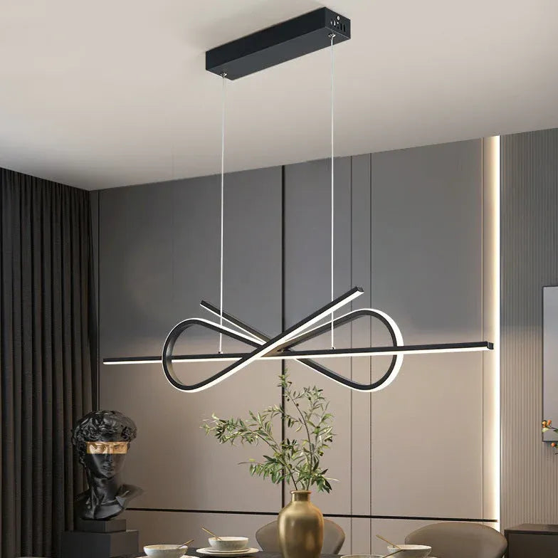 Black Statement Pendant Light For Bedroom Bouvet Aluminum Ip20 Led