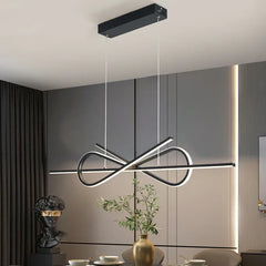 Black Statement Pendant Light For Bedroom Bouvet Aluminum Ip20 Led