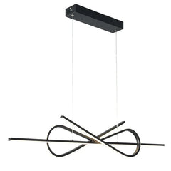 Black Statement Pendant Light For Bedroom Bouvet Aluminum Ip20 Led