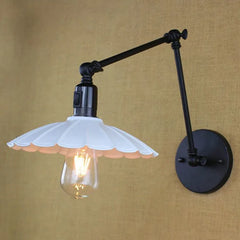 Black Single Arm Wall Light For Bedroom Brady Metal Led