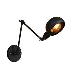 Black Single Arm Wall Light For Bedroom Brady Metal Led Ip20