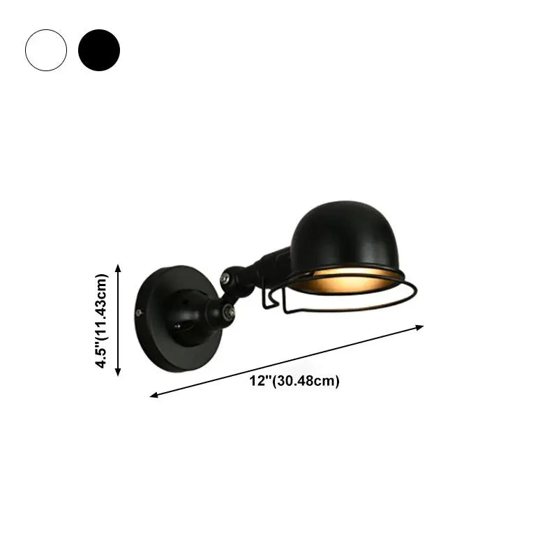 Black Single Arm Wall Light For Bedroom Brady Metal Ip20