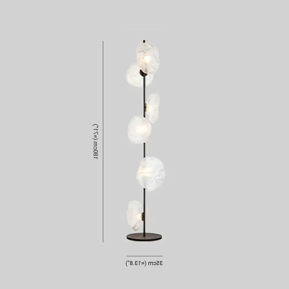 Black Floor Lamp For Study Room Byers Metal & Glass Ip20 Warm White Plug