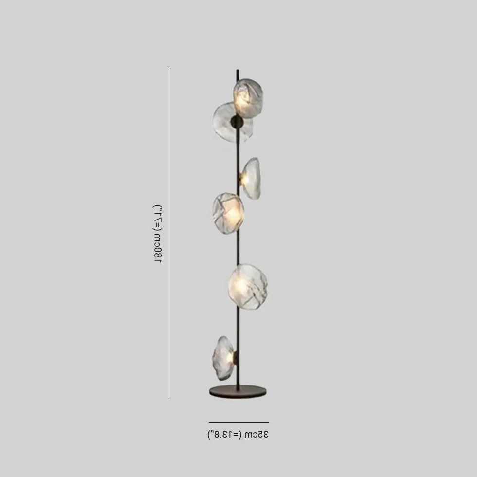 Black Floor Lamp For Study Room Byers Metal & Glass Ip20 Warm White Plug