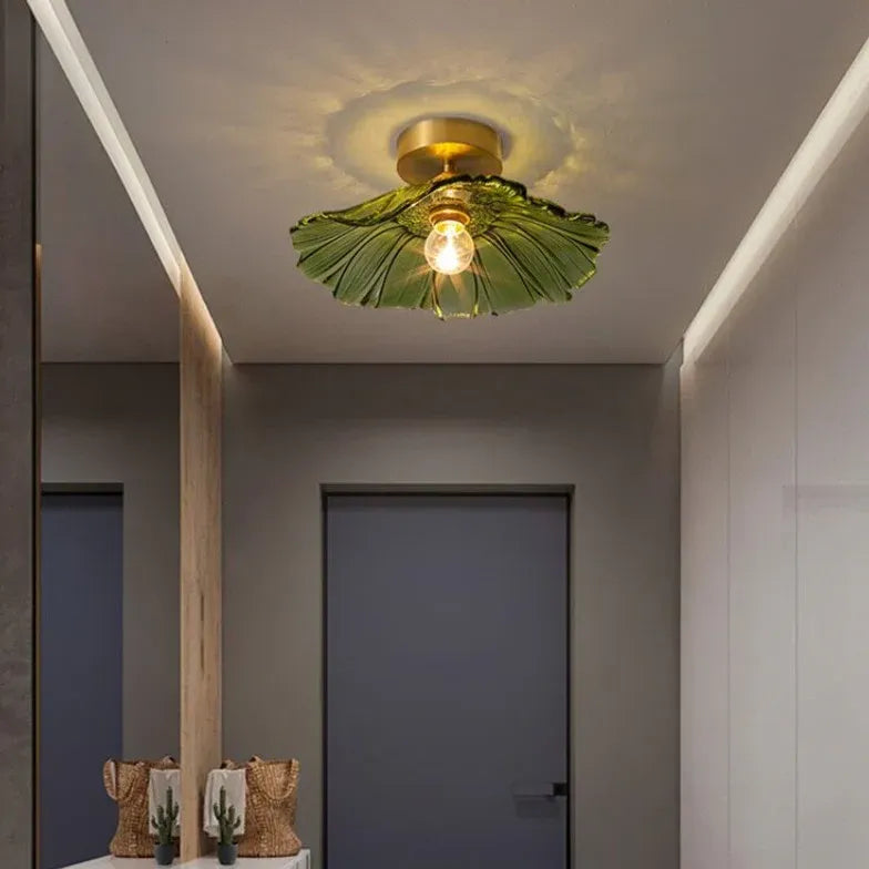 Green Light Single Pendant For Bedroom Carins Pure Copper Led Dimmable