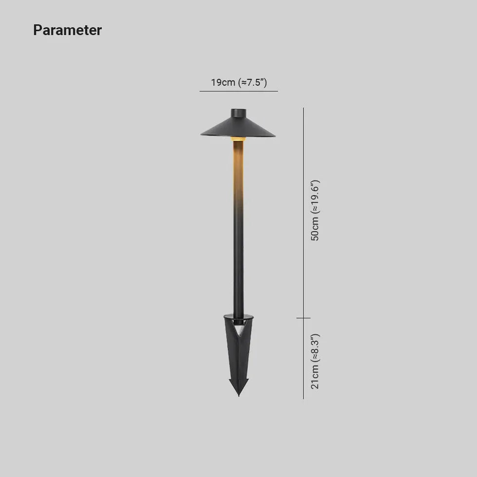 Black Stake Light Carins Metal Led