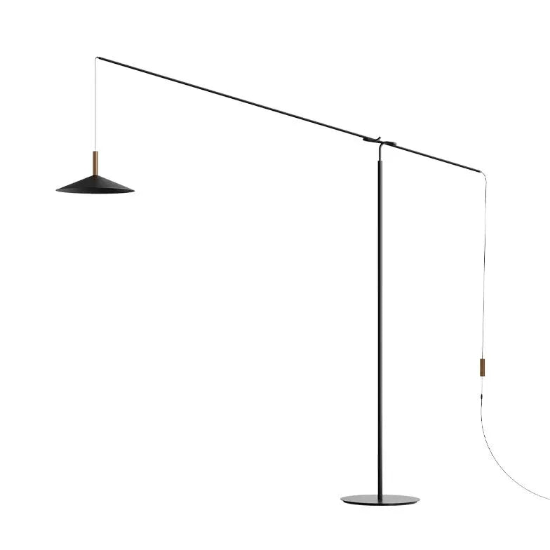 Black Floor Lamp For Living Room Carins Metal Plug Led Ip20