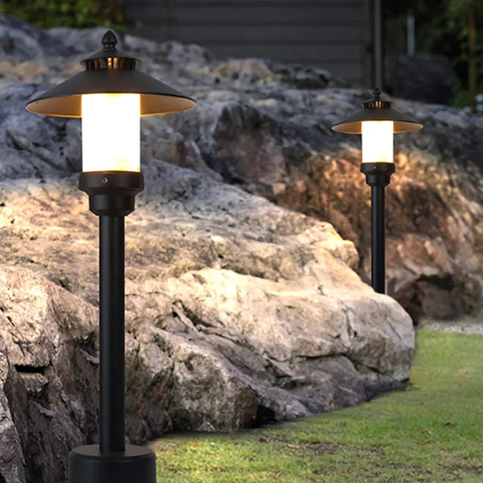 Black Post & Bollard Light Carins Metal Outdoor Ip65 Led