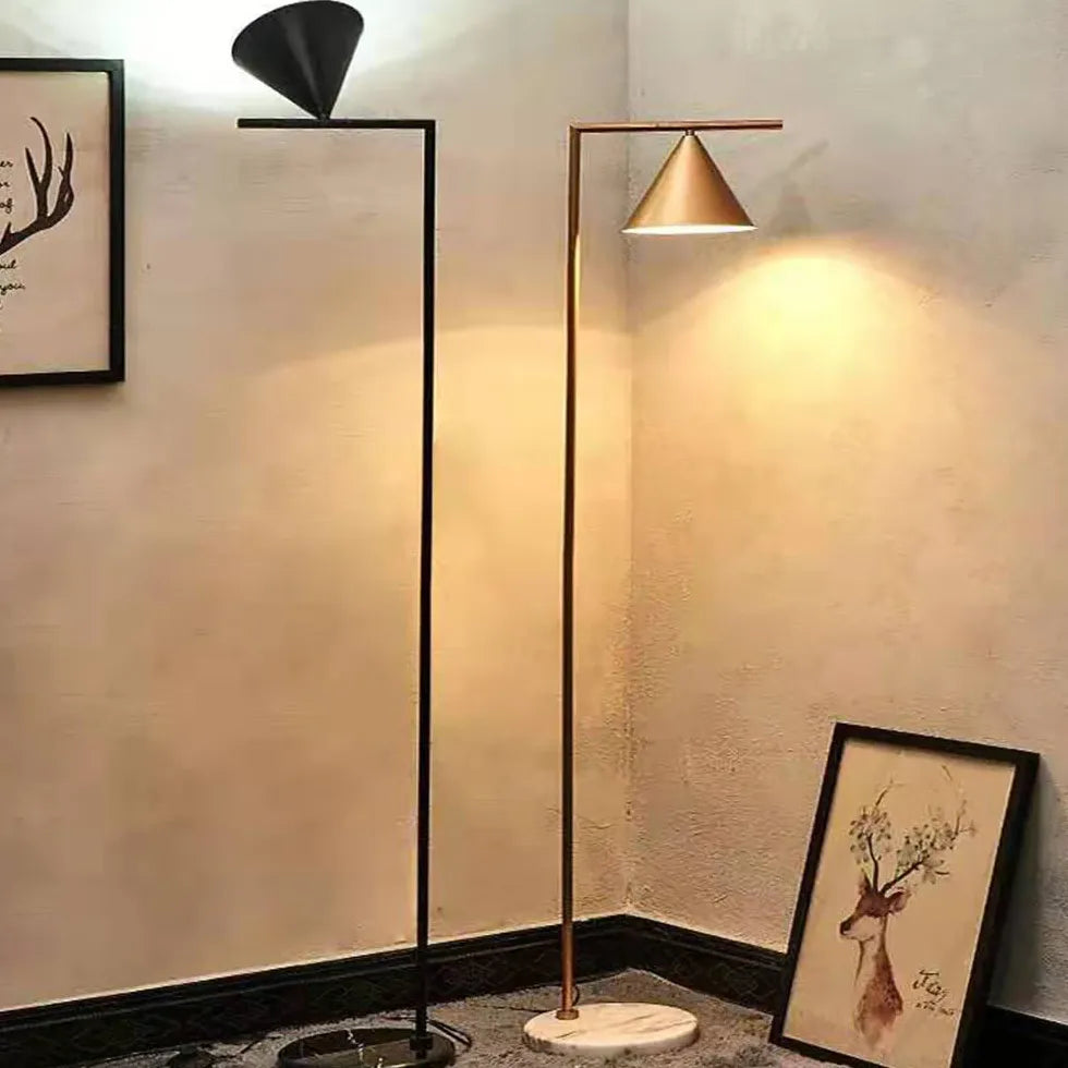 Black Floor Lamp For Living Room Carins Marbel Led Ip20 Warm White