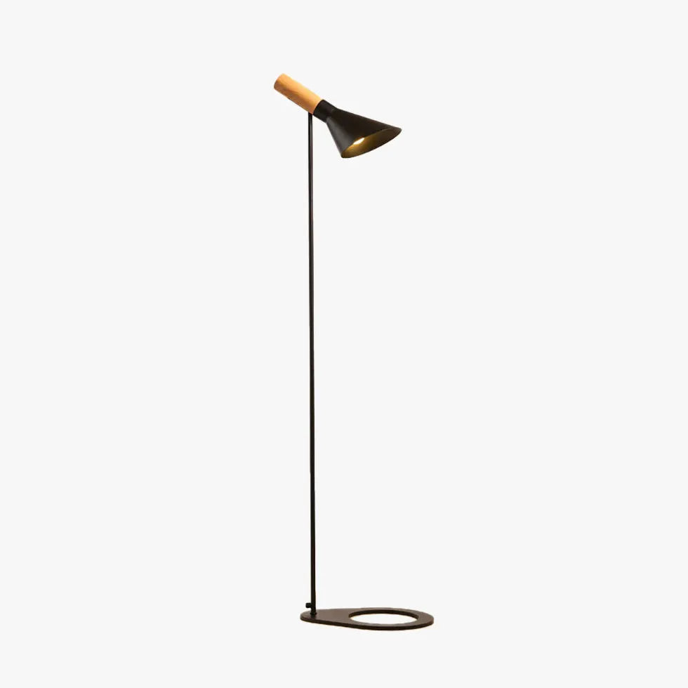 Black Floor Lamp For Study Room Carins Metal Three Colours Change Led Ip20