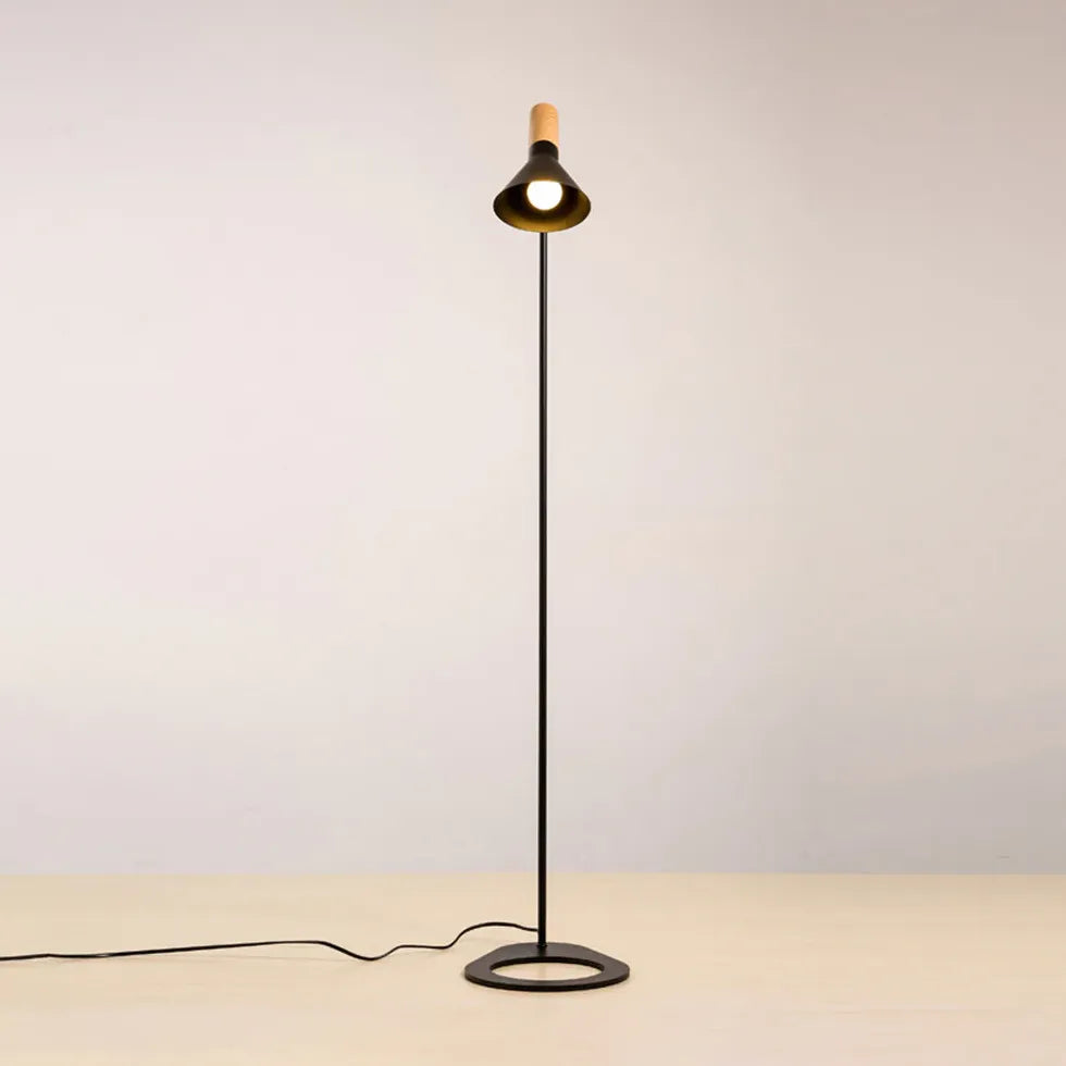 Black Floor Lamp For Study Room Carins Metal Three Colours Change Led Ip20