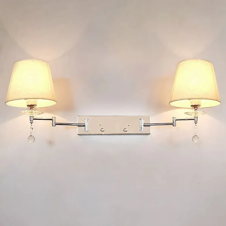 Double Arm Wall Light For Bedroom Carins Metal Led