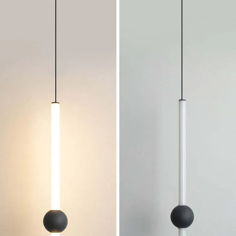 Bedside Pendant Light For Bedroom Linear Modern Metal