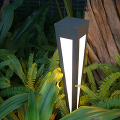 Black Solar Hybrid Linear Cole Metal & Acrylic Led Outdoor Solar