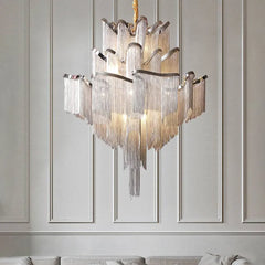 Silver Traditional Chandeliers For Bedroom Colon Metal Ip20