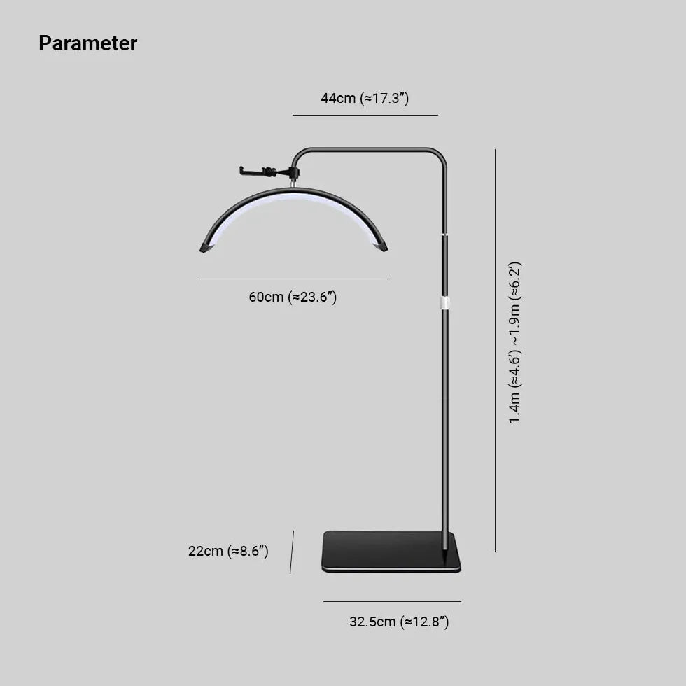 Black Floor Lamp Linear Cooley Metal & Pvc Ip20 Led