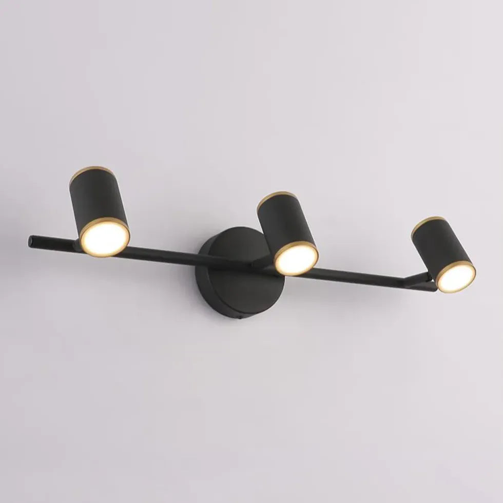 Black Multi Arm Wall Light For Bathroom Cooley Metal Ip44 Led Warm White