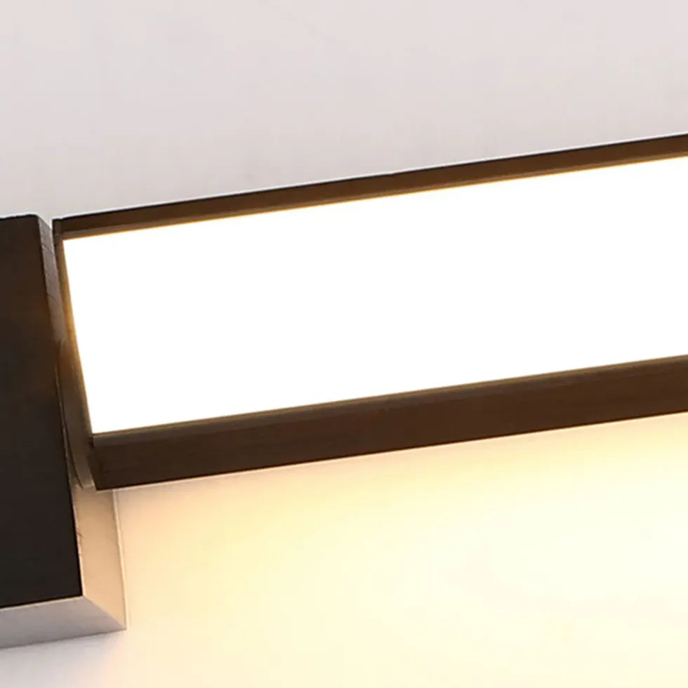 Black Mirror Light For Bedroom Edge Metal & Acrylic Ip20 Led