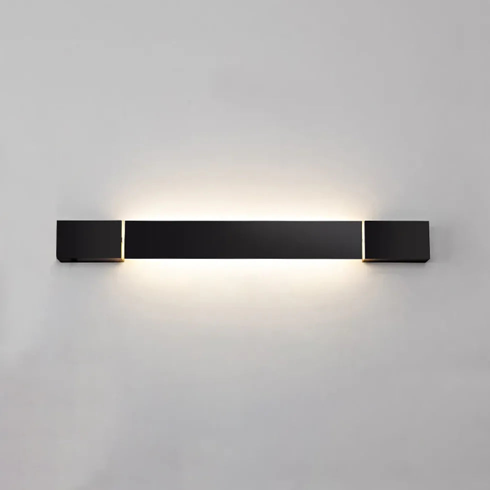 Black Mirror Light For Bedroom Edge Metal & Acrylic Ip20 Led