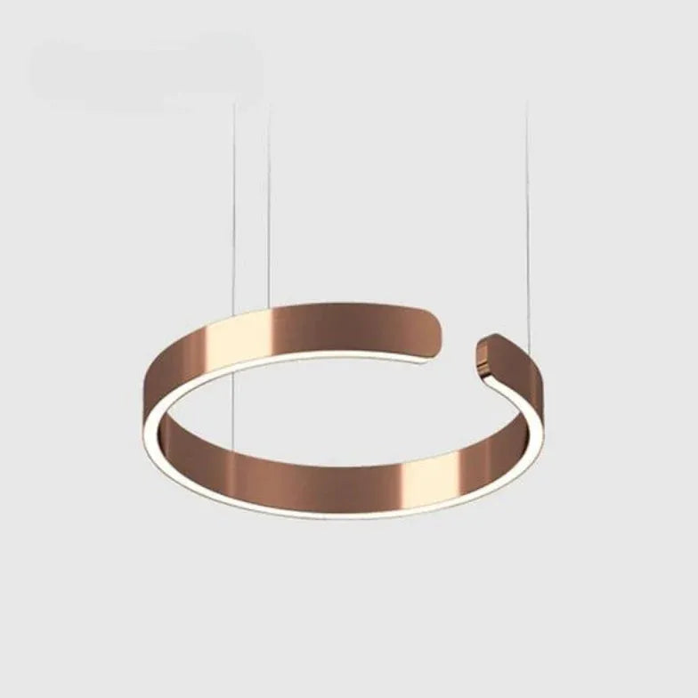 Light Single Pendant For Bedroom Circle Edge Metal Ip20 Led