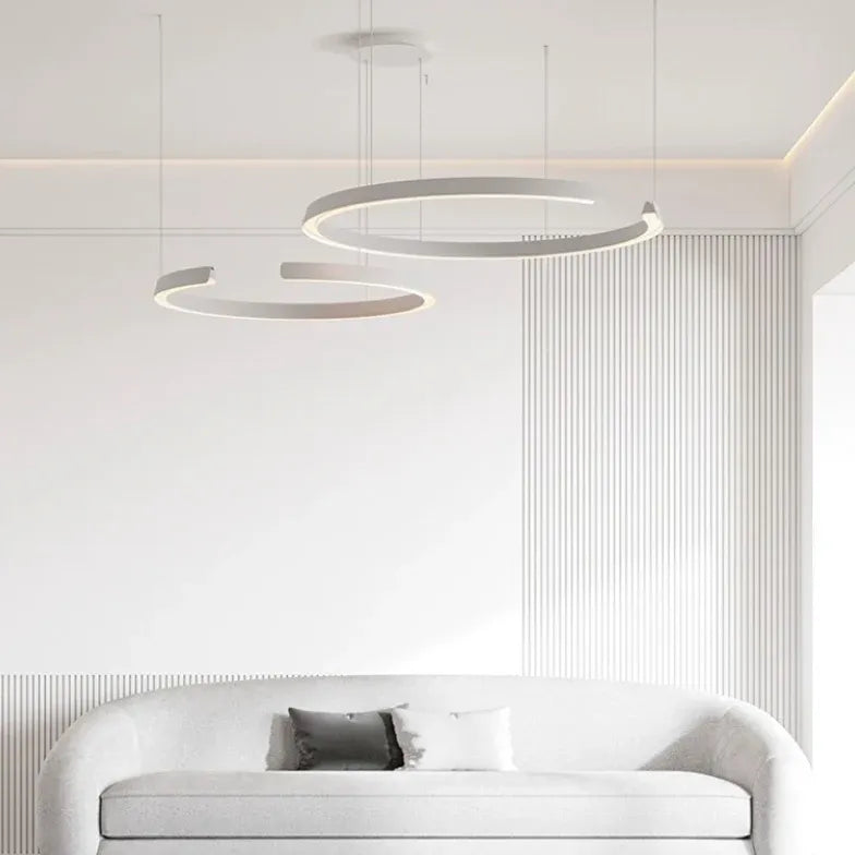 Light Single Pendant For Bedroom Circle Edge Metal Ip20 Led