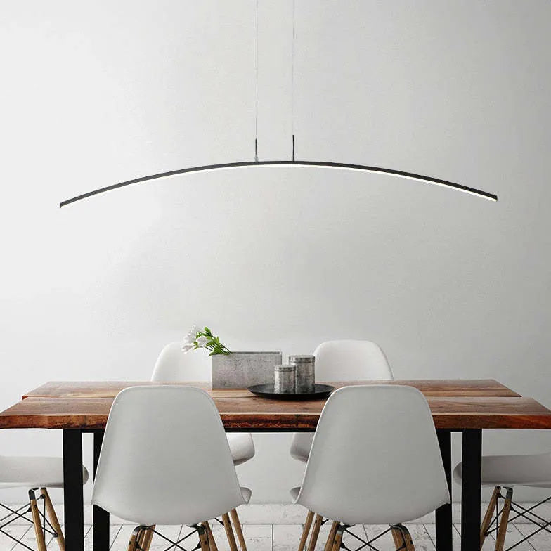 Black Bar Pendant Light Linear For Dining Room