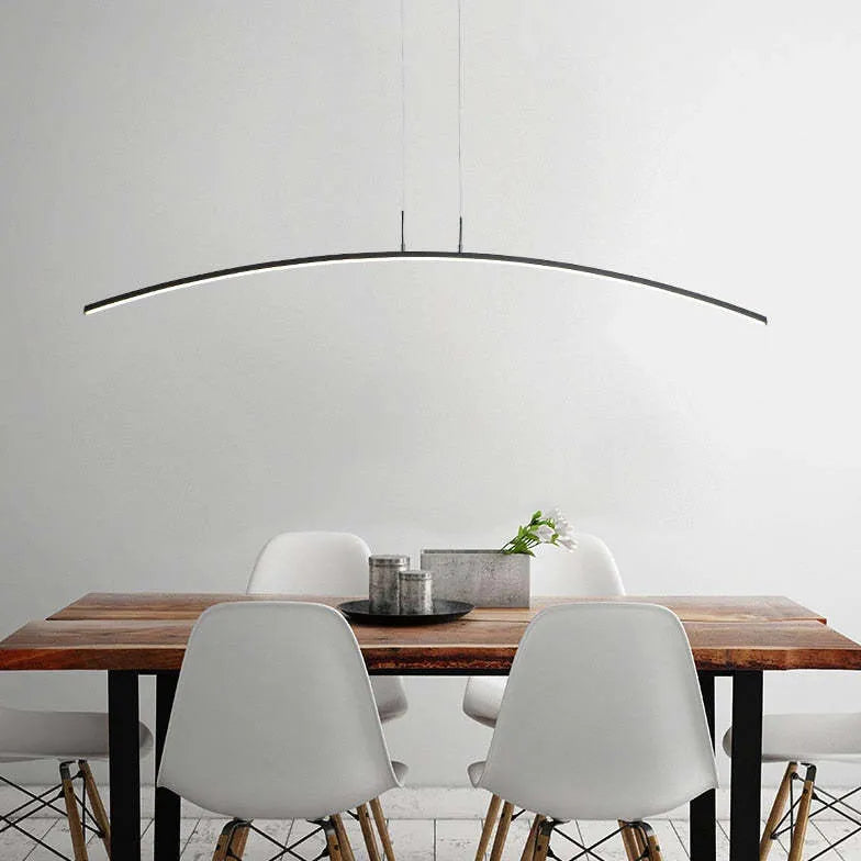 Black Bar Pendant Light Linear For Dining Room