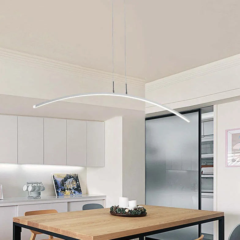 Black Bar Pendant Light Linear For Dining Room