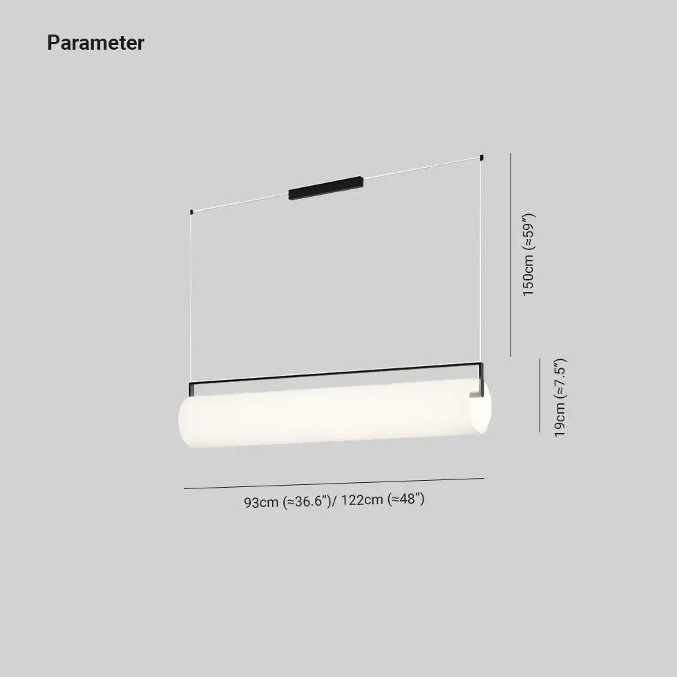 Bar Pendant Light Linear Edge Metal & Acrylic Ip20 Led